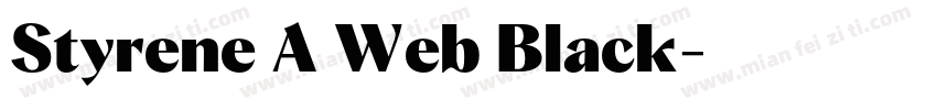Styrene A Web Black字体转换